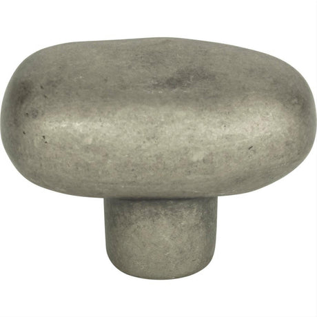 Atlas Homewares 332-P Distressed Oval Knob 1-11/16" Pewter