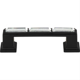 Atlas Homewares 341-BL Legacy Crystal Pull 3" Center to Center Matte Black