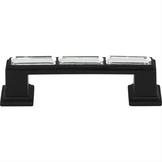 Atlas Homewares 341-BL Legacy Crystal Pull 3" Center to Center Matte Black