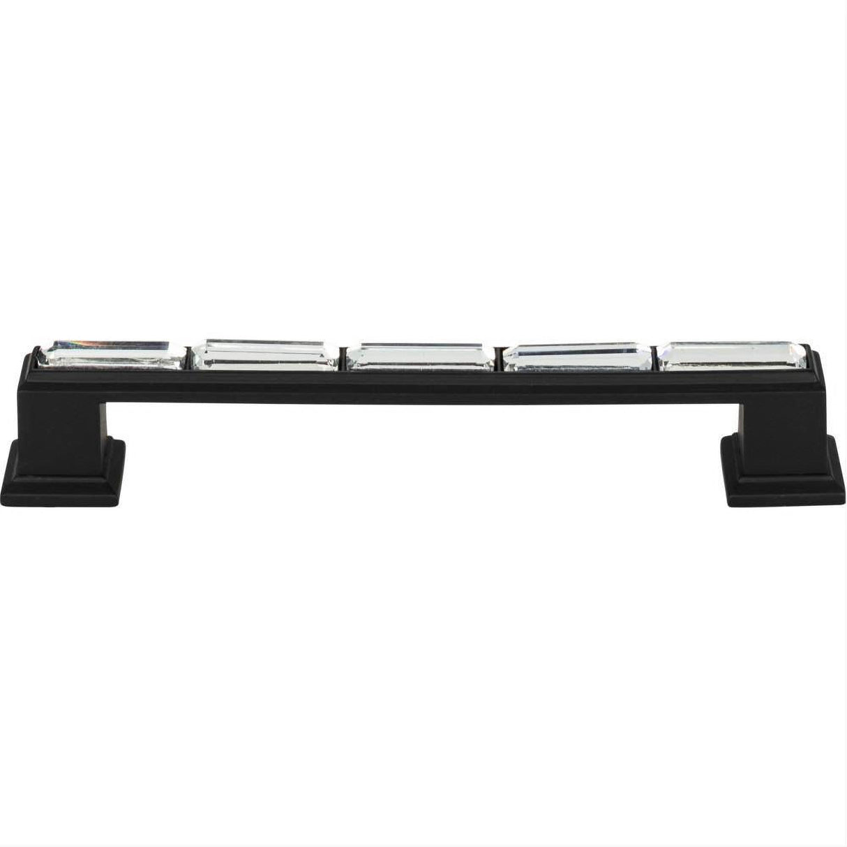 Atlas Homewares 342-BL Legacy Crystal Pull 5-1/16" Center to Center Matte Black