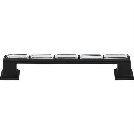 Atlas Homewares 342-BL Legacy Crystal Pull 5-1/16" Center to Center Matte Black