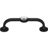 Atlas Homewares 344-BL Legacy Crystal Bracelet Pull 3" Center to Center Matte Black