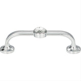 Atlas Homewares 344-CH Legacy Crystal Bracelet Pull 3" Center to Center Polished Chrome