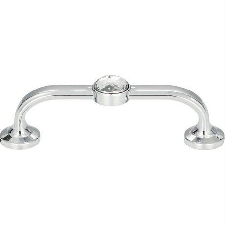 Atlas Homewares 344-CH Legacy Crystal Bracelet Pull 3" Center to Center Polished Chrome