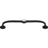 Atlas Homewares 345-BL Legacy Crystal Bracelet Pull 5-1/16" Center to Center Matte Black