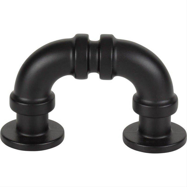 Atlas Homewares 366-BL Steam Punk Finger Pull 1 5/16 Inch (c-c) Matte Black