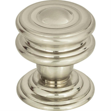 Atlas Homewares 376-BRN Campaign Round Knob 1-1/4" Brushed Nickel