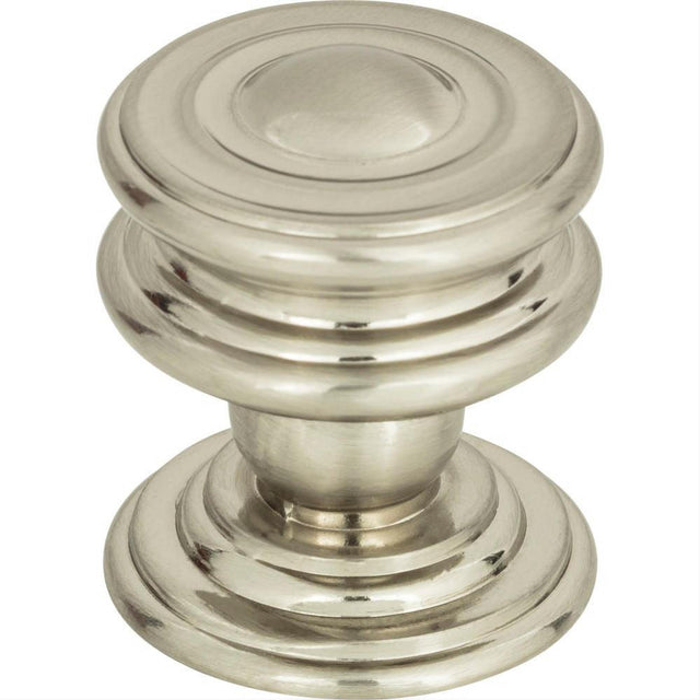 Atlas Homewares 376-BRN Campaign Round Knob 1-1/4" Brushed Nickel