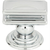Atlas Homewares 377-CH Campaign Rectangle Knob 1-1/2" Polished Chrome