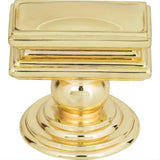 Atlas Homewares 377-PB Campaign Rectangle Knob 1-1/2" Polished Brass