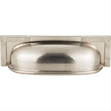 Atlas Homewares 382-BRN Campaign L-Bracket Cup Pull 3-3/4" Brushed Nickel