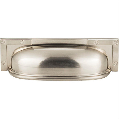 Atlas Homewares 382-BRN Campaign L-Bracket Cup Pull 3-3/4" Brushed Nickel