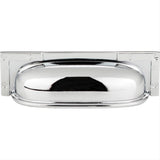 Atlas Homewares 382-CH Campaign L-Bracket Cup Pull 3-3/4" Polished Chrome