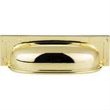Atlas Homewares 382-PB Campaign L-Bracket Cup Pull 3-3/4" Polished Brass