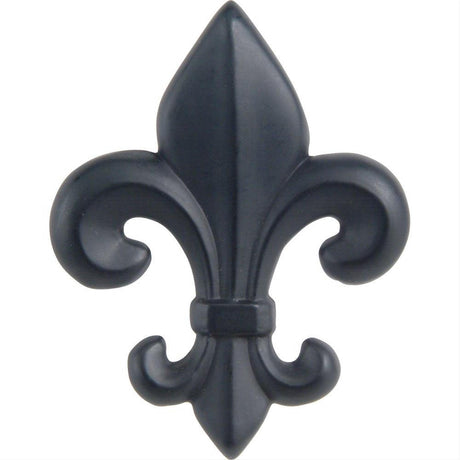 Atlas Homewares 4006-BL Fleur de lys Knob 2-1/4" Matte Black