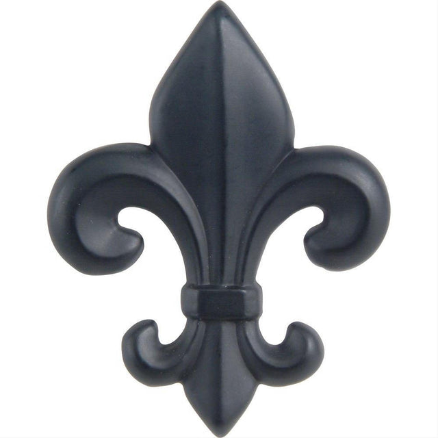Atlas Homewares 4006-BL Fleur de lys Knob 2-1/4" Matte Black