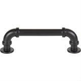 Atlas Homewares 432-BL Steam Punk Pull 3 3/4 Inch Center to Center Matte Black