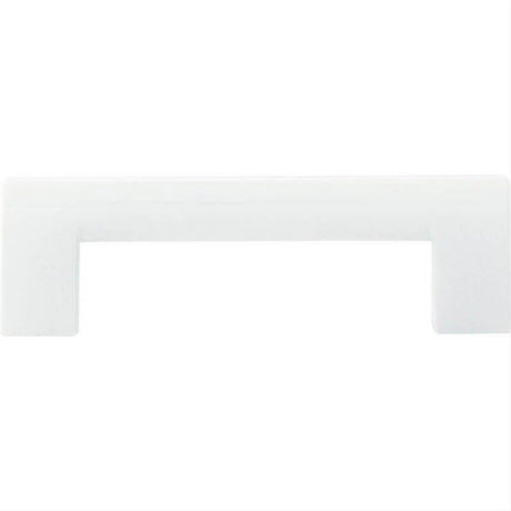 Atlas Homewares 438-WG Round Rail Pull 3 3/4 Inch Center to Center High White Gloss