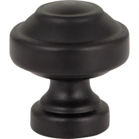 Atlas Homewares A640-BL Malin Knob 1 1/8 Inch Matte Black