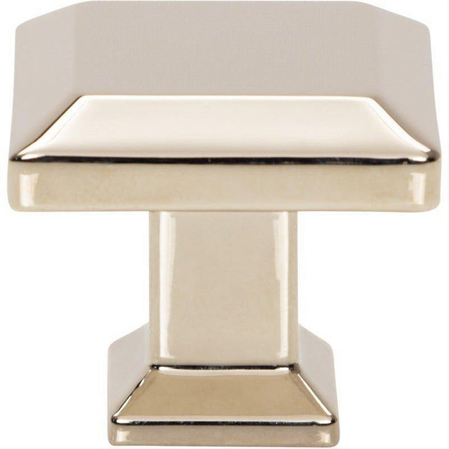 Atlas Homewares A660-PN Sweetbriar Lane 1 1/4 Inch Diameter Square Knob Polished Nickel