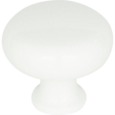 Atlas Homewares A819-WG Round Knob 1-1/4" White Gloss