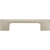 Atlas Homewares A836-BN Thin Square Pull 3-3/4" Center to Center Brushed Nickel