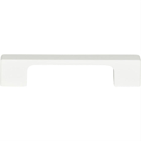 Atlas Homewares A836-WG Thin Square Pull 3-3/4" Center to Center White Gloss