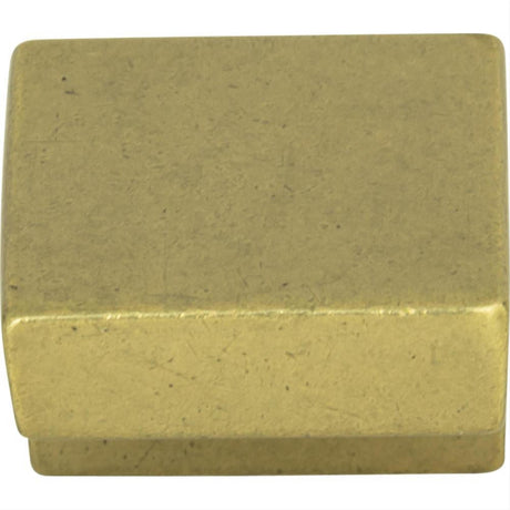 Atlas Homewares A865-UB Small Square Knob 5/8" Center to Center Vintage Brass