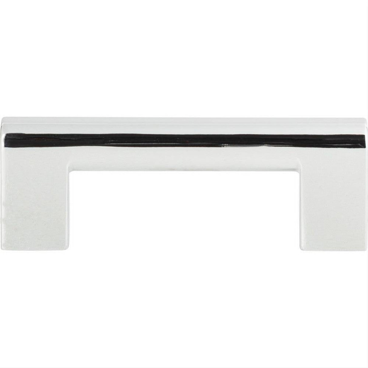 Atlas Homewares A878-CH Round Rail Pull 3" Center to Center Polished Chrome