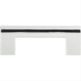 Atlas Homewares A878-CH Round Rail Pull 3" Center to Center Polished Chrome