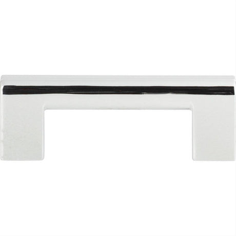 Atlas Homewares A878-CH Round Rail Pull 3" Center to Center Polished Chrome