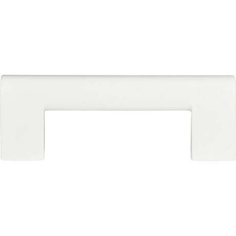 Atlas Homewares A878-WG Round Rail Pull 3" Center to Center White Gloss