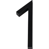 Atlas Homewares AVN1-L-BL Modern Avalon 6" House Number 1 Matte Black