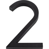 Atlas Homewares AVN2-L-BL Modern Avalon 6" House Number 2 Matte Black