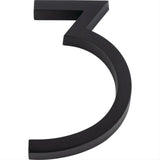 Atlas Homewares AVN3-L-BL Modern Avalon 6" House Number 3 Matte Black