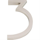 Atlas Homewares AVN3-L-BRN Modern Avalon 6" House Number 3 Brushed Nickel