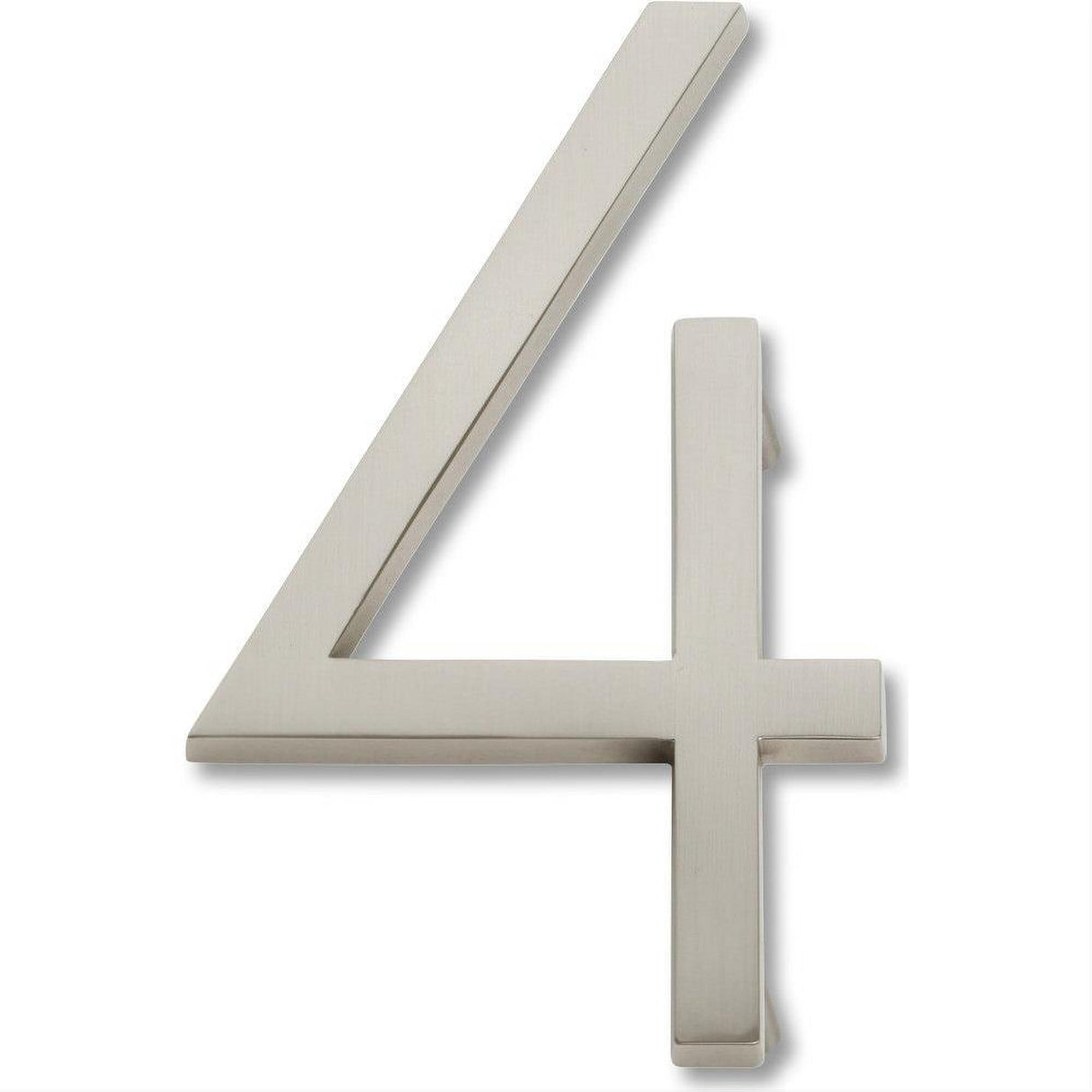 Atlas Homewares AVN4-BRN Modern Avalon House Number Brushed Nickel