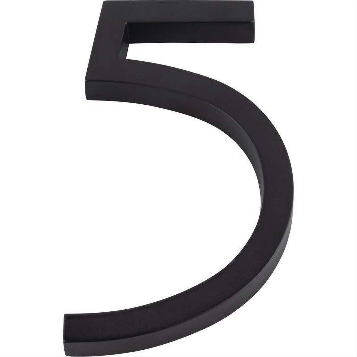 Atlas Homewares AVN5-L-BL Modern Avalon 6" House Number 5 Matte Black