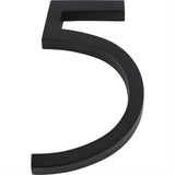 Atlas Homewares AVN5-L-BL Modern Avalon 6" House Number 5 Matte Black