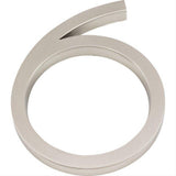 Atlas Homewares AVN6-L-BRN Modern Avalon 6" House Number 6 Brushed Nickel