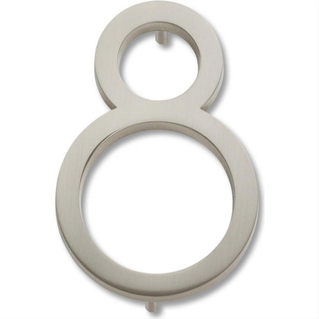 Atlas Homewares AVN8-BRN Modern Avalon House Number Brushed Nickel