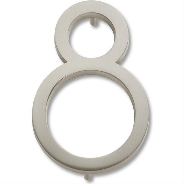 Atlas Homewares AVN8-BRN Modern Avalon House Number Brushed Nickel