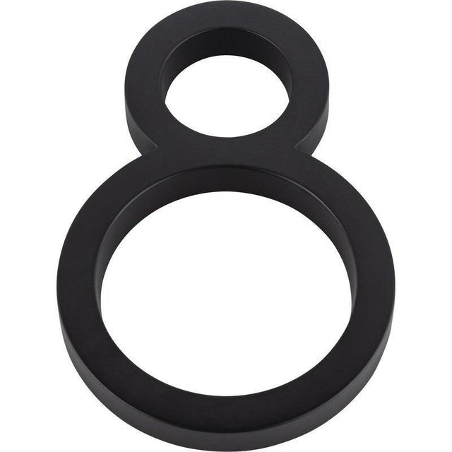 Atlas Homewares AVN8-L-BL Modern Avalon 6" House Number 8 Matte Black