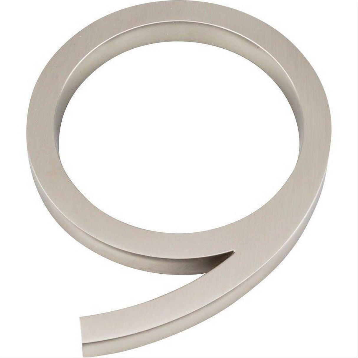 Atlas Homewares AVN9-L-BRN Modern Avalon 6" House Number 9 Brushed Nickel