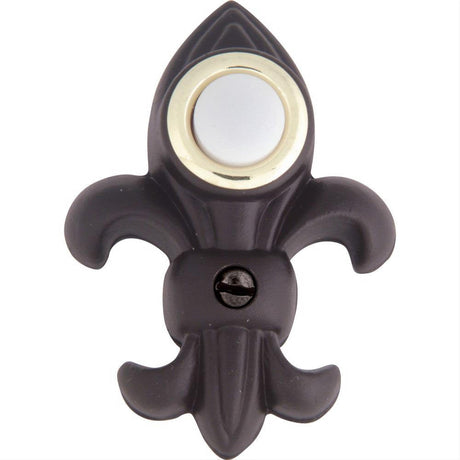 Atlas Homewares DB636-O Fleur de lys Door Bell Aged Bronze