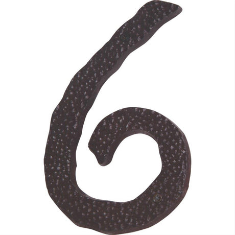 Atlas Homewares HN6L-O Jagged Hammered House Number Aged Bronze