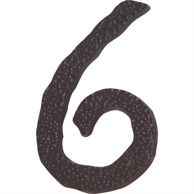 Atlas Homewares HN6L-O Jagged Hammered House Number Aged Bronze