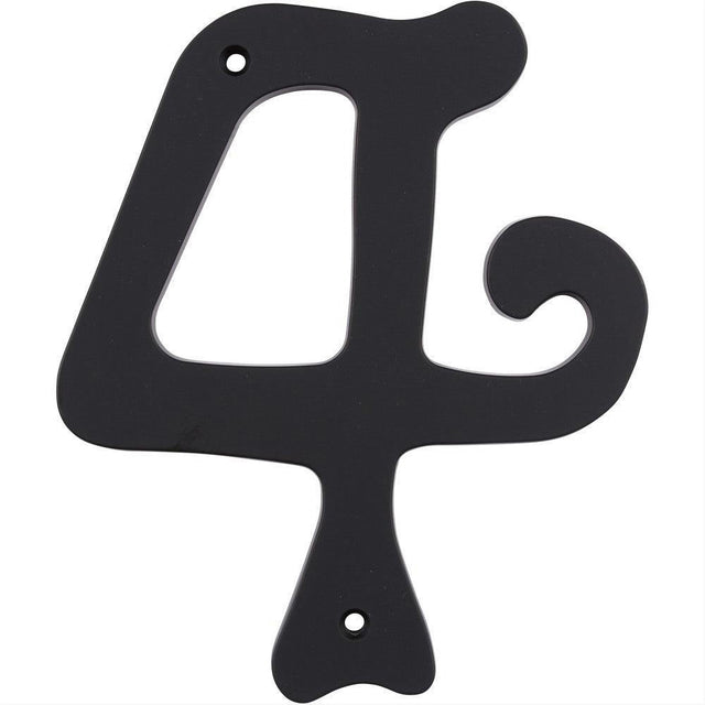 Atlas Homewares SCN4L-BL Large Scroll House Number Matte Black