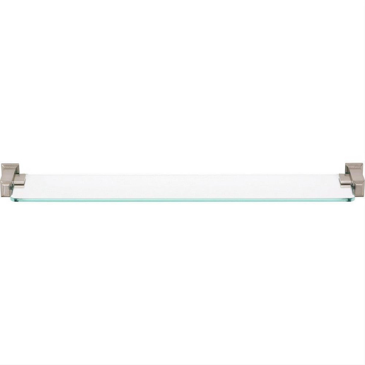 Atlas Homewares SUTSF-BRN Sutton Place Bath Glass Shelf 24" Brushed Nickel