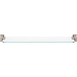 Atlas Homewares SUTSF-BRN Sutton Place Bath Glass Shelf 24" Brushed Nickel